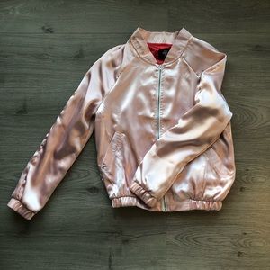 Valfre Satin pink mermaid bomber jacket